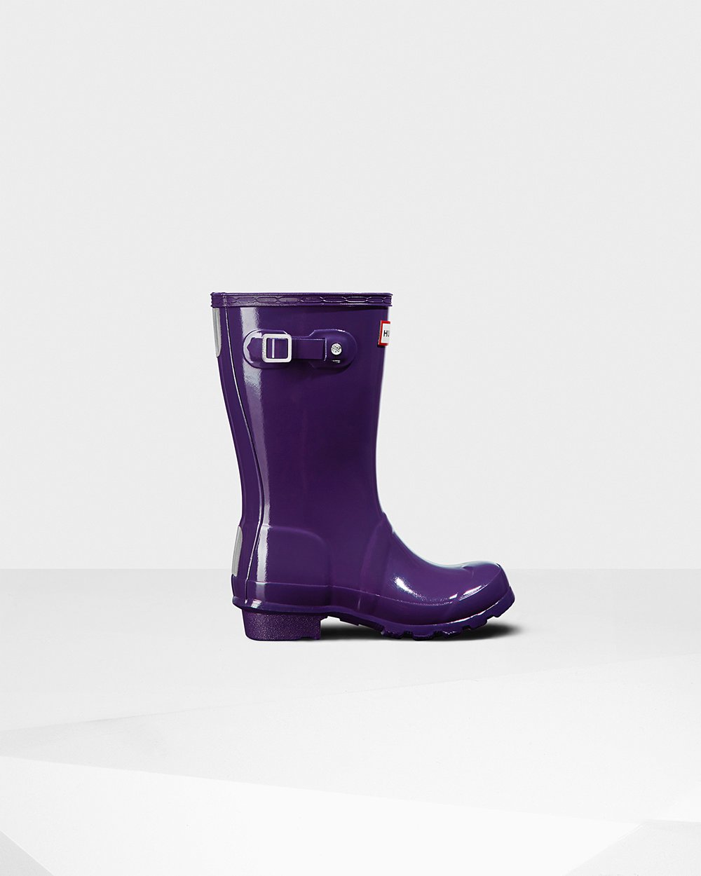 Hunter Niños Original Big Gloss - Botas de Lluvia Azules Moradas - 762-MNWOFP